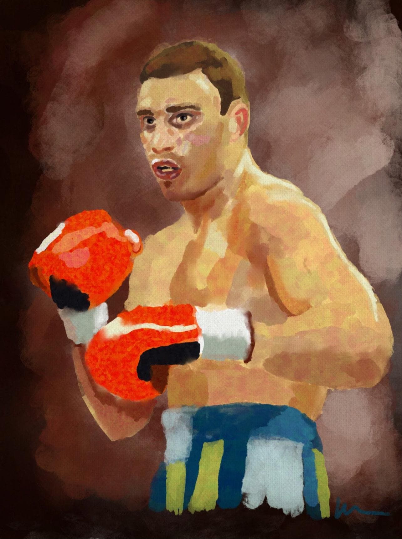 Poster Toile Wladimir Klitschko - Impression Murale Art Sport Boxing - Neuf