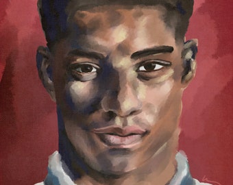 A4 Print of portrait of Marcus Rashford