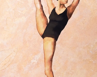 Ballerina Portrait Art Print: Dance Illustration Wall Decor