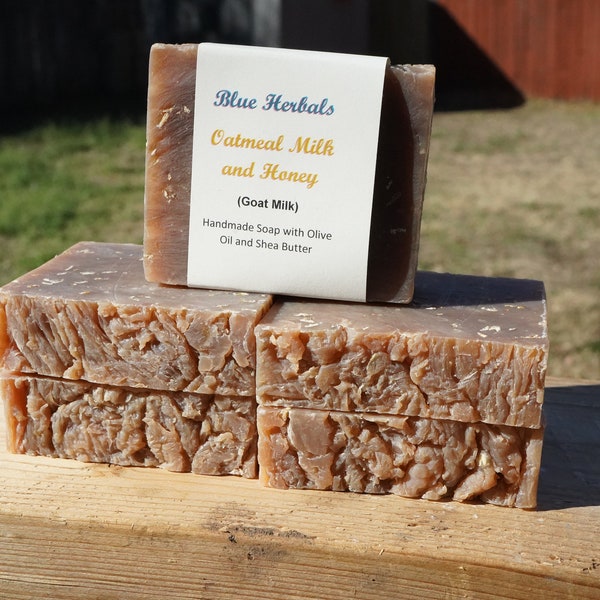 Oatmeal Milk and Honey (Goat Milk) - All Natural Bar Soap - Handmade Soap Made With Shea Butter and Olive Oil