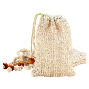 Soap Saver Bag | Sisal Soap Pouch | Exfoliating Soap Bag | Biodegradable | Body Scrubber | Eco-Friendly
