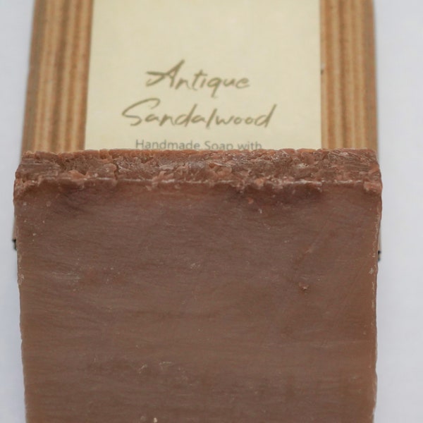 Antique Sandalwood Soap Bar (Vegan) - All Natural Bar Soap - Handmade Soap Made With Shea Butter and Olive Oil