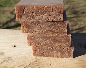 Jabón de vainilla y sándalo: jabón en barra totalmente natural, jabón artesanal elaborado con manteca de karité y aceite de oliva