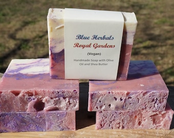 Royal Gardens - Veganistisch - Geheel natuurlijke zeep - Handgemaakte zeep gemaakt met olijfolie en sheaboter