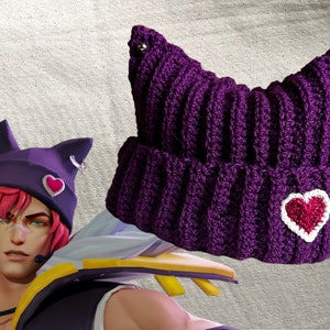 Sett Heartsteel Purple Crochet Hat Beanie | League of Legends | Cosplay | Riot Games