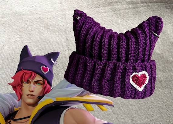 Sett Heartsteel Purple Crochet Hat Beanie | League of Legends