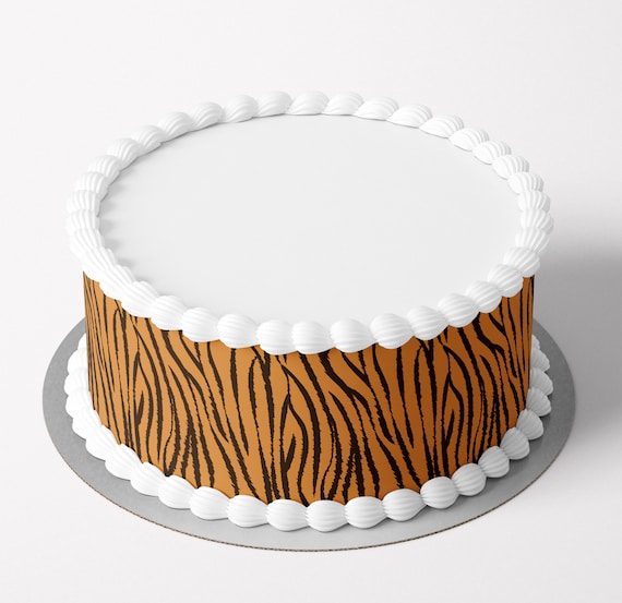 Tiger Print Cake Border Wrap Etsy