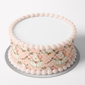 Jesienne kwiatowe dyniowe ciasto border Wrap