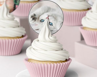 kittens wafer/icing cupcake toppers