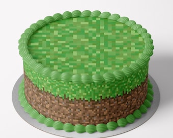 A4 Pixel Game Terrain Cake Border Wrap