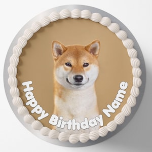 Shiba Inu Doge Hund Oblate / Zuckerguss Tortenfigur