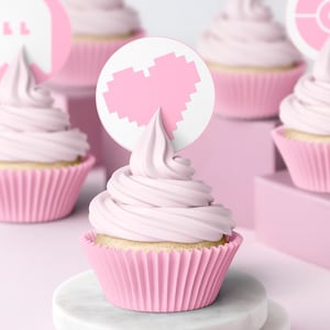 Gamer Girl wafer/icing cupcake toppers