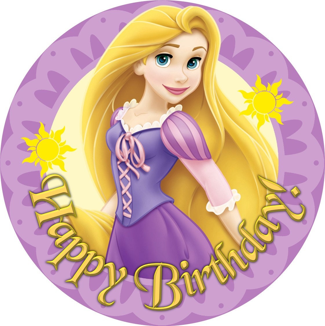 Rapunzel Wafer / Icing Cake Topper Etsy Australia