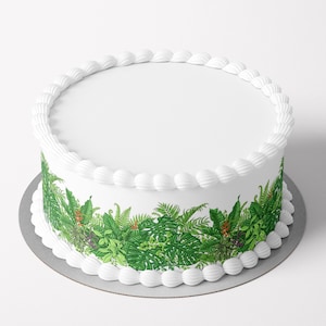 Jungle planten taartrandomslag