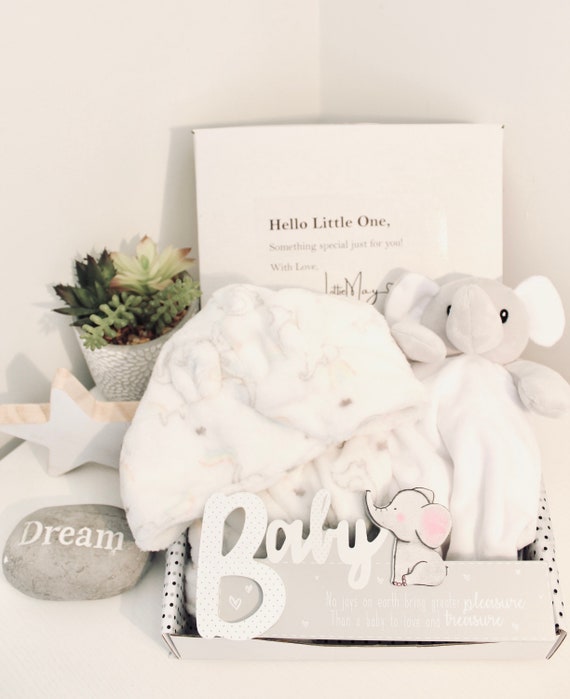Baby Rainbow Elephant Bath Hamper Gift Set, New Mum Gift, Baby