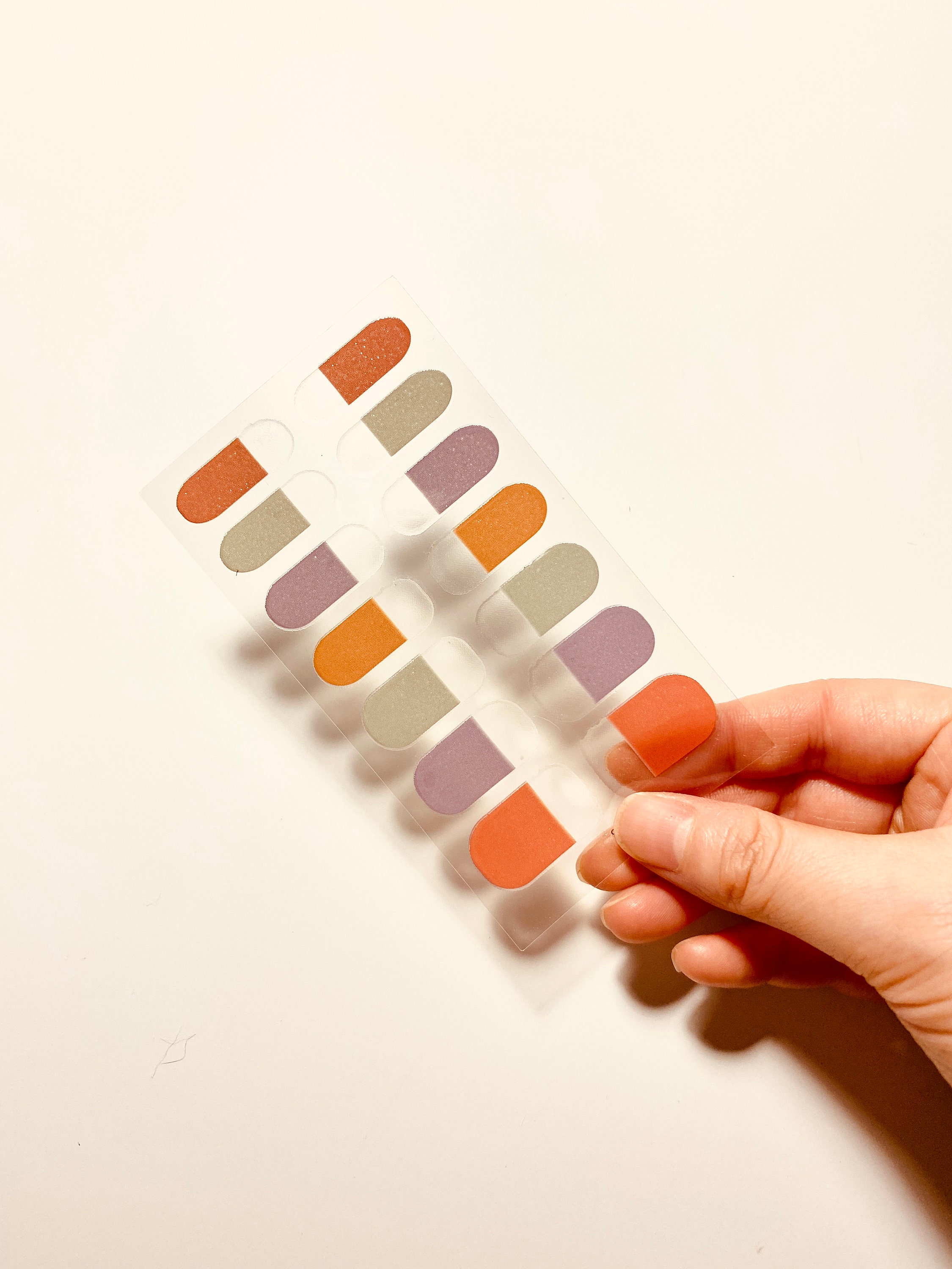 Multi Color Nail Wrap Half Color Nail Stickers Nail Strips Etsy Multi Color Nail Wrap Half Color Nail Stickers Nail Strips Etsy