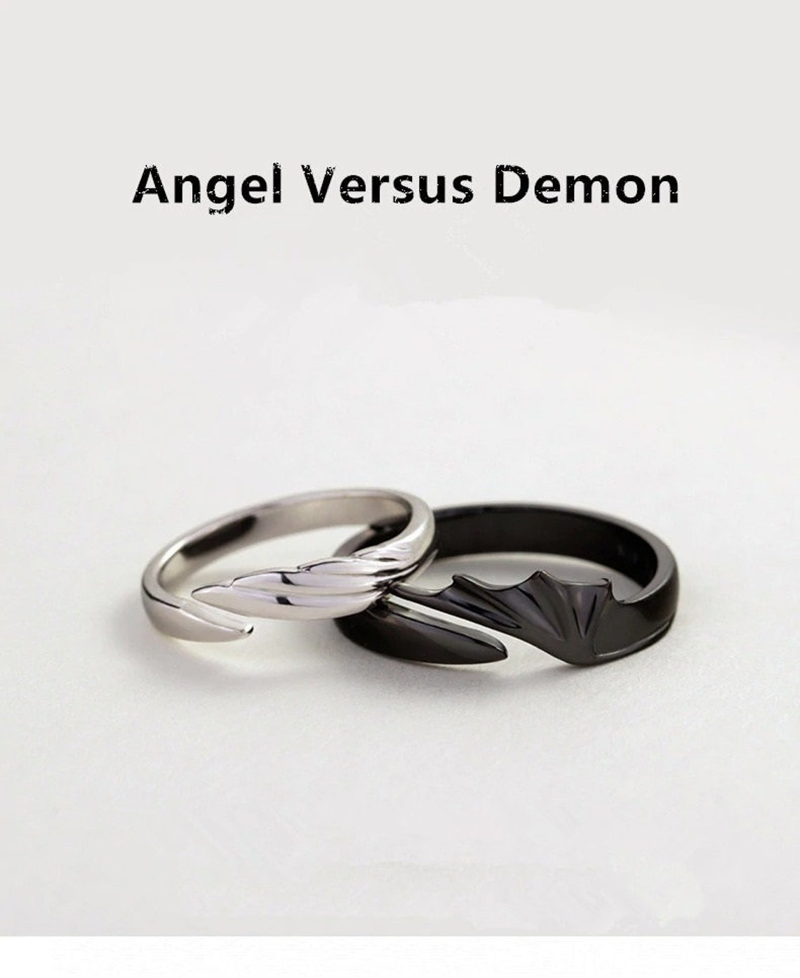 Angel And Devil Couple Rings | Angels and Devil Couple Rings – TUHTOY