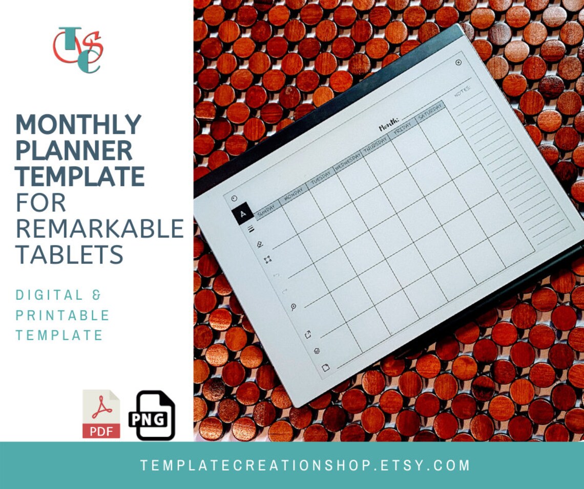 ReMarkable 2 Templates Monthly Calendar Template Blank Etsy ReMarkable 2 Templates Monthly Calendar Template Blank Etsy