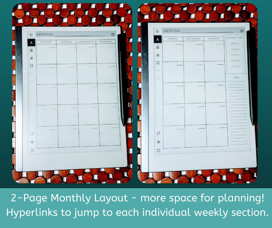 ReMarkable 2 Templates Productivity Planner and Yearly Goals Etsy