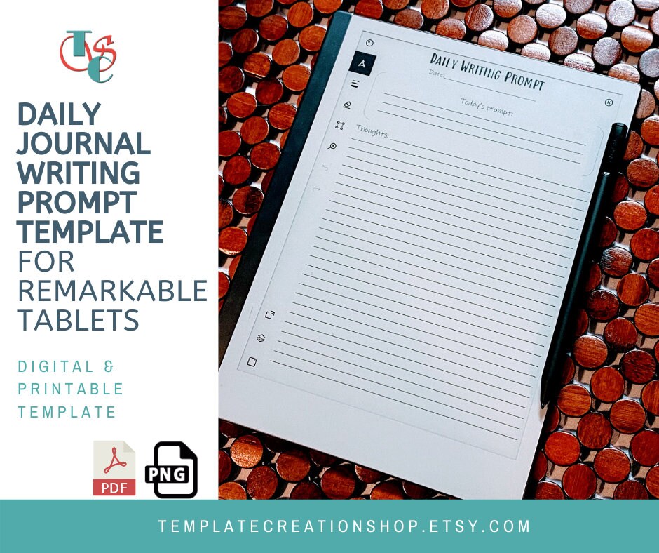 ReMarkable 2 Templates Writing Prompt Journal Template Etsy ReMarkable 2 Templates Writing Prompt Journal Template Etsy