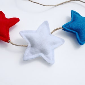 Independence Day Red White and Blue Star Cat Wand Toy, Star Chaser for Cats, Fourth of July, 4th, Firework Pet Interaction, Lure of Stars image 2