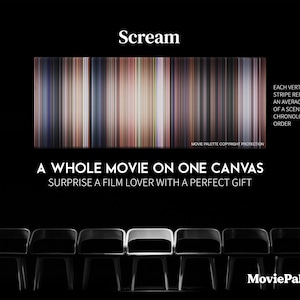 Scream (1996) Movie on Canvas | Movie Palette | Movie Barcode | Gift for Movie Lover | Unique Wall Art | Movie on Canvas