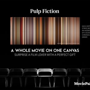 Pulp Fiction (1994) Movie on Canvas | Movie Palette | Movie Barcode | Gift for Movie Lover | Unique Wall Art | Movie on Canvas