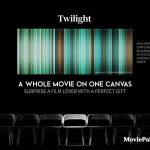 Twilight (2008) Movie on Canvas | Movie Palette | Movie Barcode | Gift for Movie Lover | Unique Wall Art | Movie on Canvas