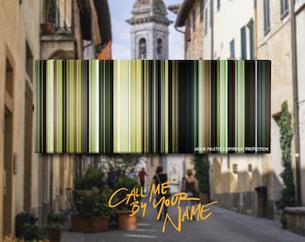 Call Me by Your Name (2017) Movie on Canvas | Movie Palette | Movie Barcode | Gift for Movie Lover | Unique Wall Art