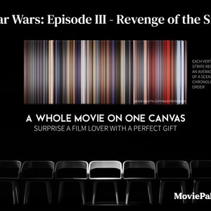 Star Wars: Episode III - Revenge of the Sith (2005) Movie on Canvas | Movie Palette | Movie Barcode | Gift for Movie Lover |Unique Wall Art|