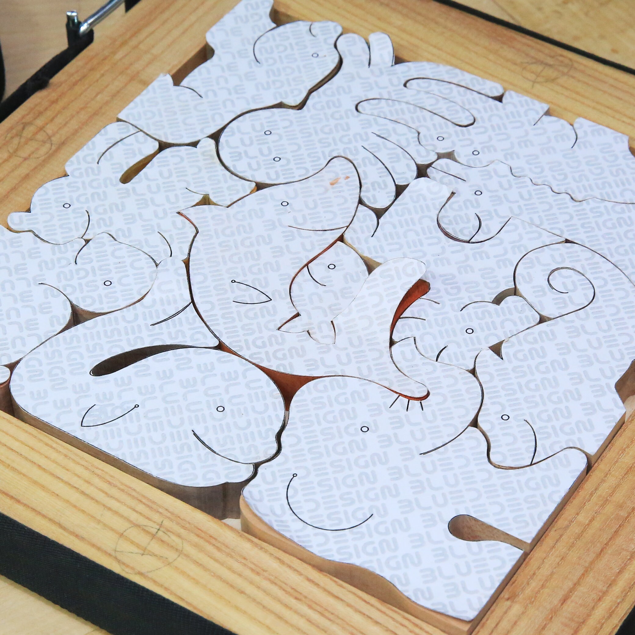 Wood Puzzle Making Plan Animal Square Puzzle Scroll Saw Plans Etsy UK