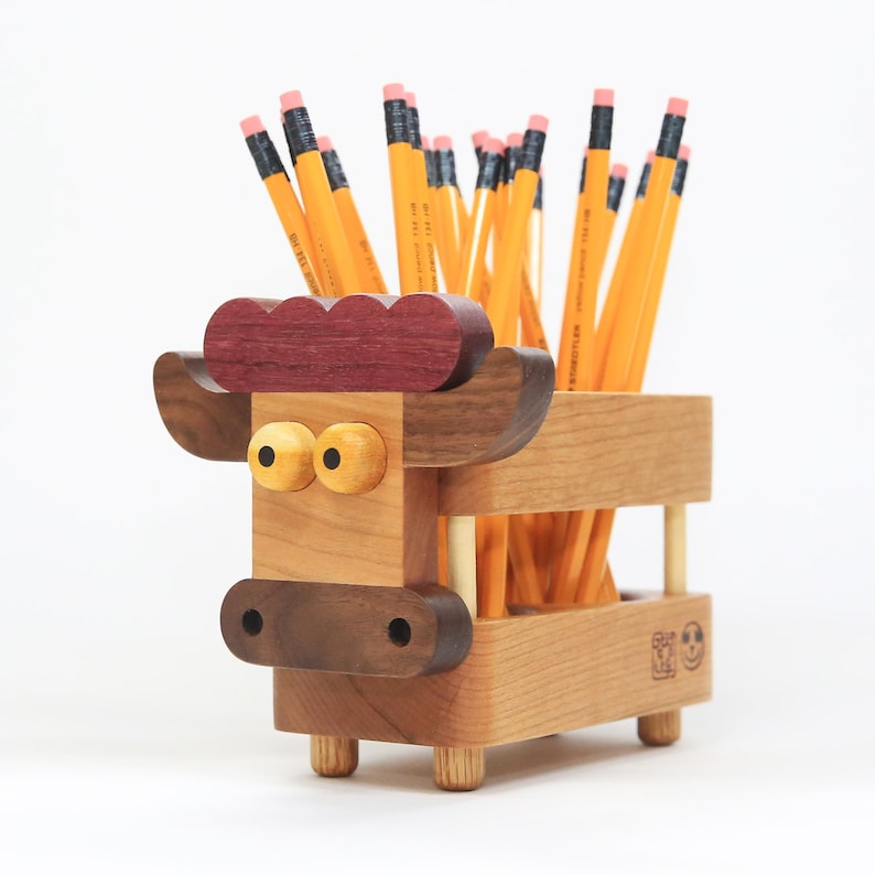 PDF PLAN Cow Pencil Holder Plan, Animal Toys, Wooden Toys, Kids Toys