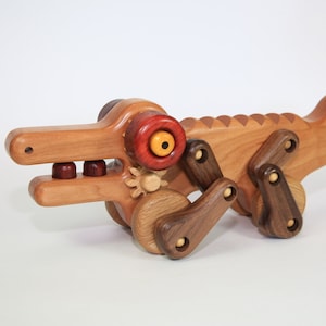 PDF PLAN : Rolling Crocodile, Animal toys, Wooden toys, Kids toys, Toys for kids, Wooden toy, Educational toy, Plan, PDF