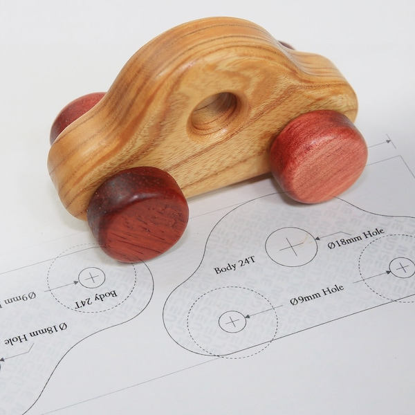PDF PLAN : Wood Toy Plan 6 mini car drawings provided Scroll saw plans