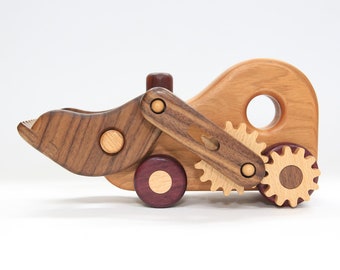 PDF PLAN : Skid steer Loader wooden toy PDF plan, Wooden toys, Kids toys, Toys for kids, Wooden toy, Educational toy, kinetic art