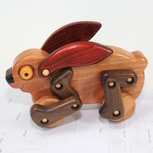 Automata Rabbit Toy Plan: Moving Wooden Toy (PDF) - Etsy