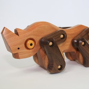 PDF PLAN : Rhino toys, Animal toys, Wooden toys, Kids toys, Toys for kids, Wooden toy, Educational toy, Plan, PDF