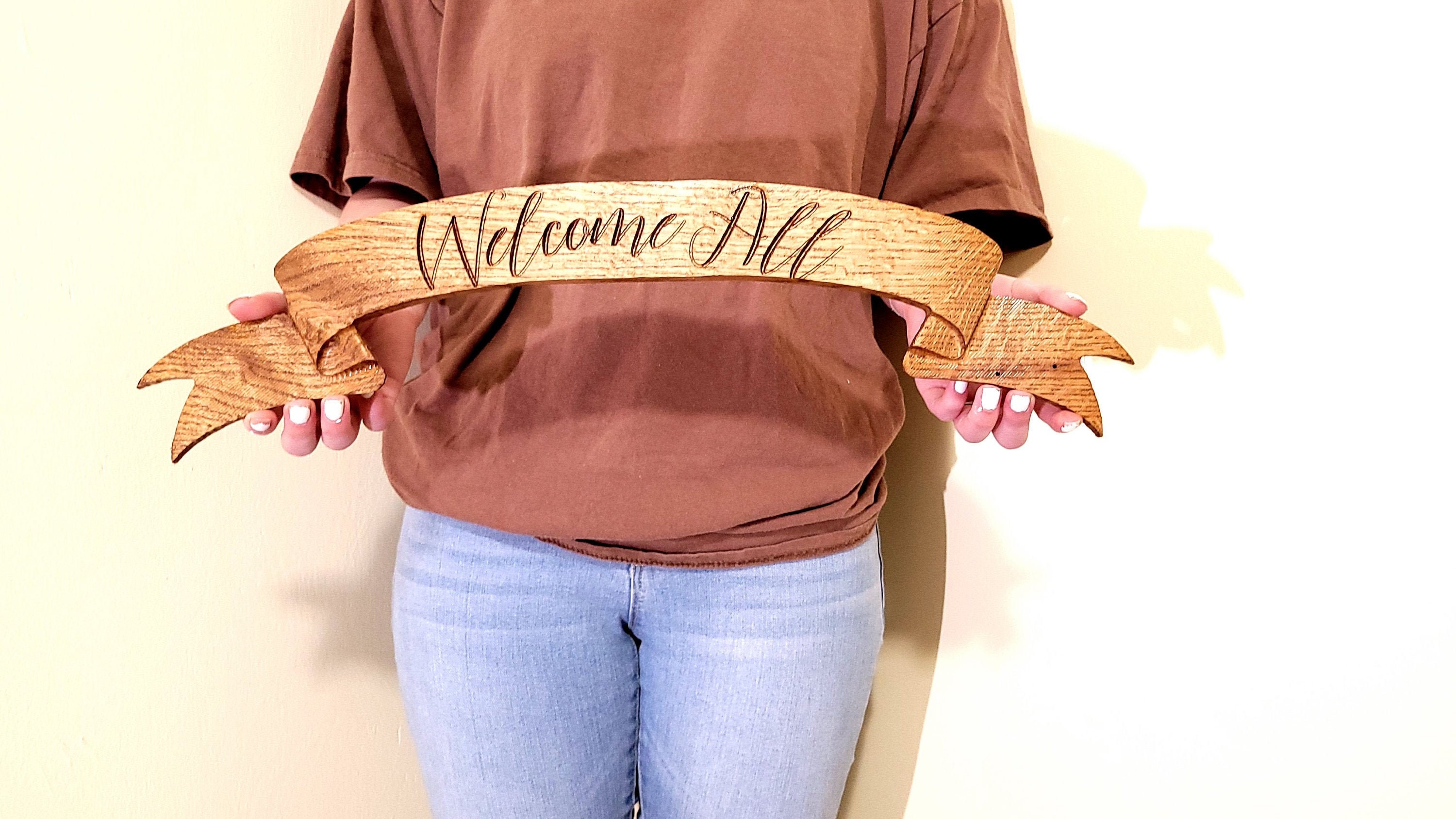 Custom Wooden Banner Wooden Wall Art Carved Sign Etsy