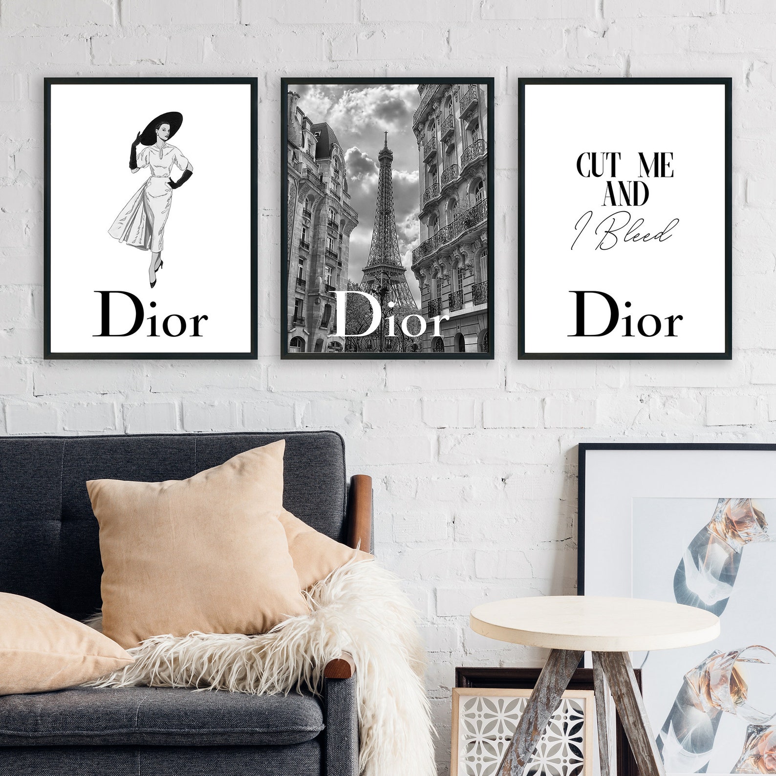 SET of 3 Dior Prints Perfume Print Fashion Posters Dior | Etsy