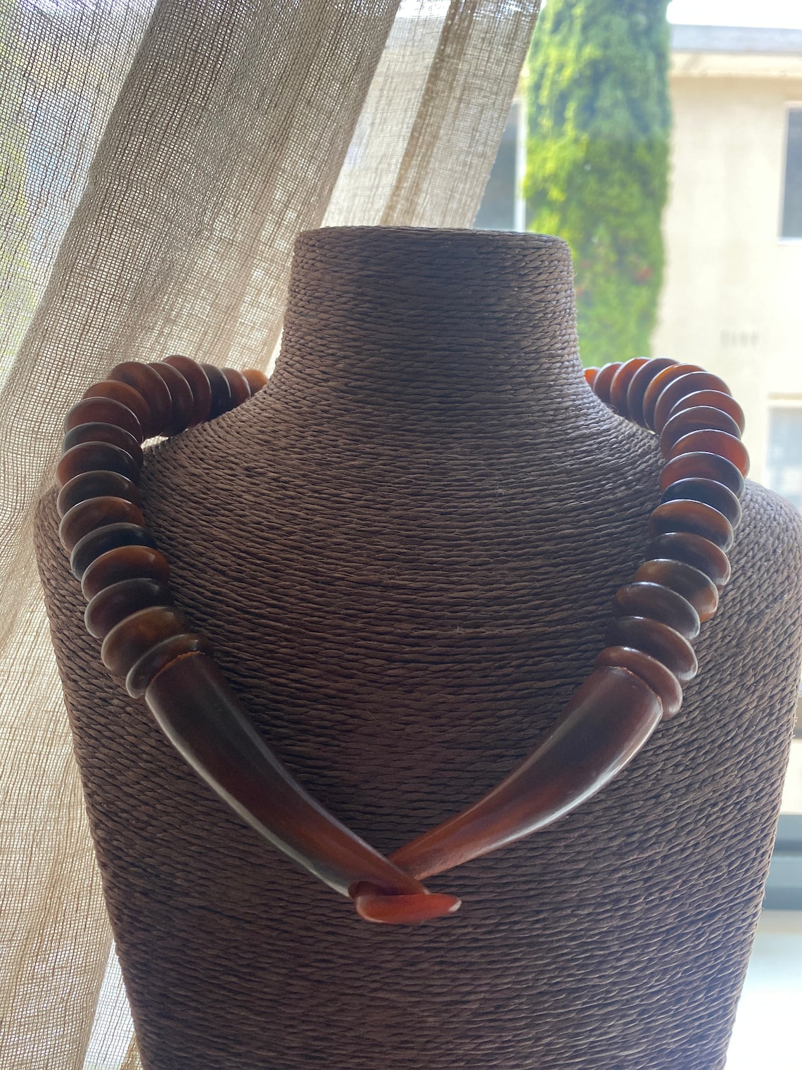 Bakelite Disk Necklace - Etsy