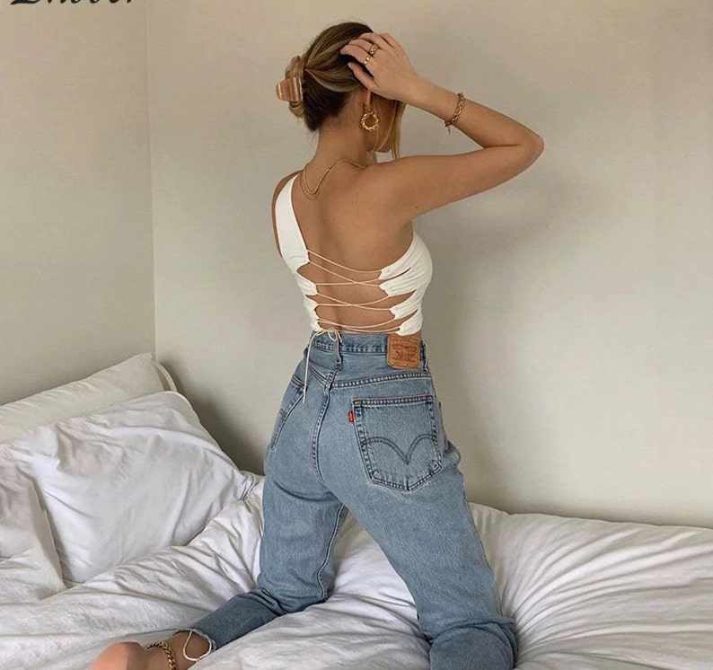 Backless crop top