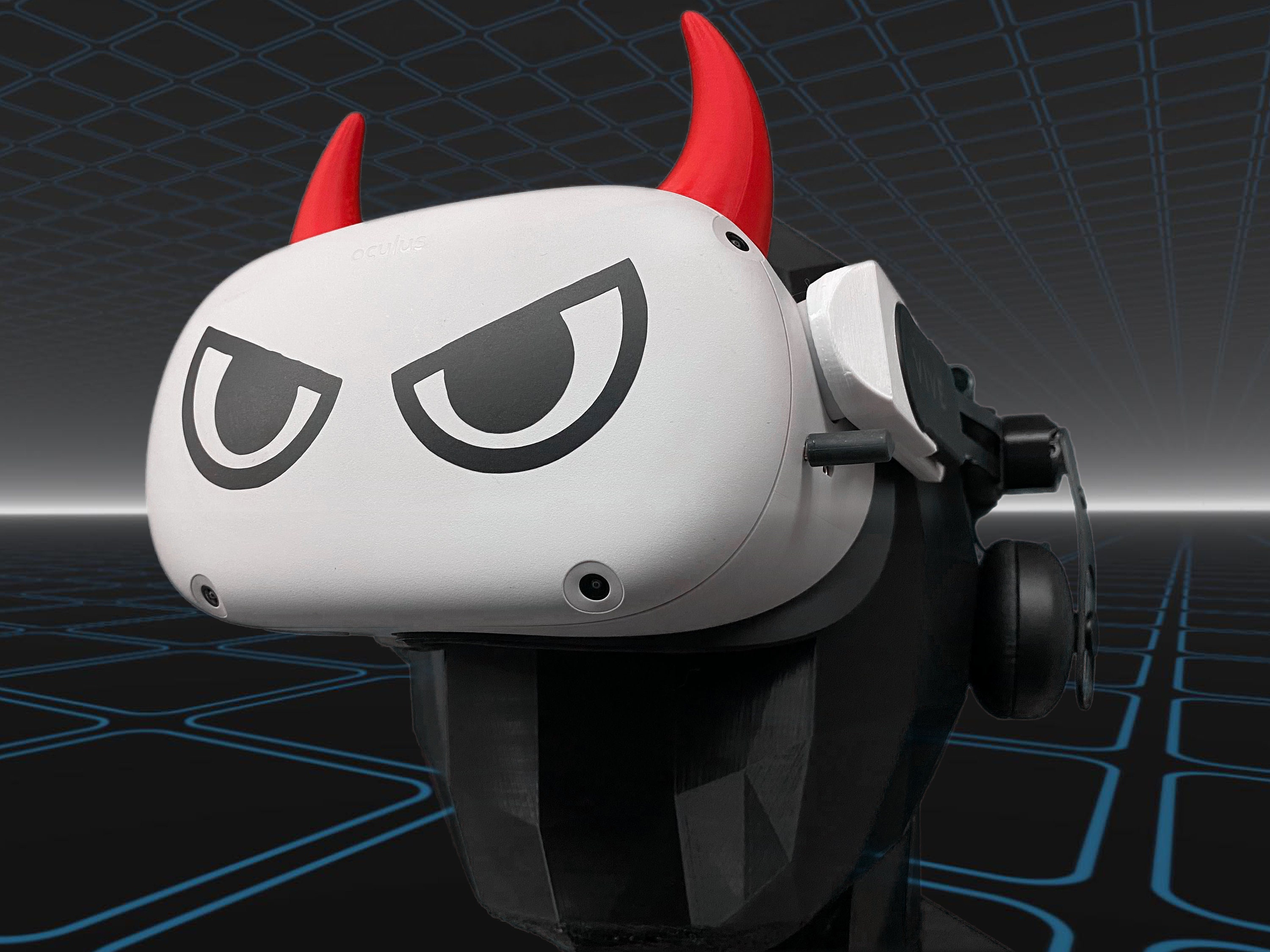 Quest 2 Devil Horns Add-on, Works with all straps!