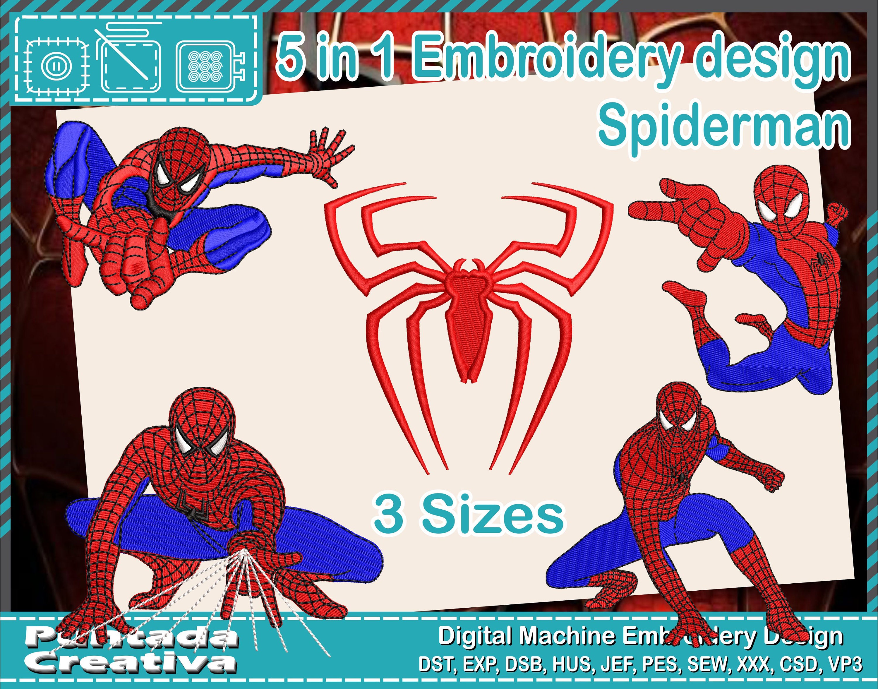Embroidery Design Spiderman Marvel No Way Home - Etsy