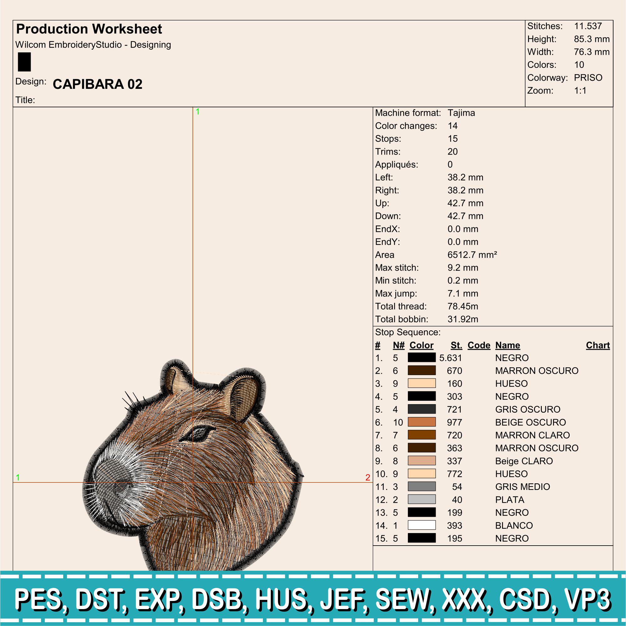 Capybara Embroidery Bundle 4 Designs Pack | Aesthetic Animal Patch Set ...
