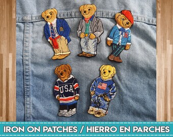 polo bear iron on patch