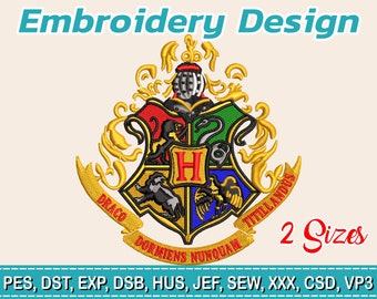 Design for Embroidery, hogwarts crest, hogwarts crest, hogwarts crest,