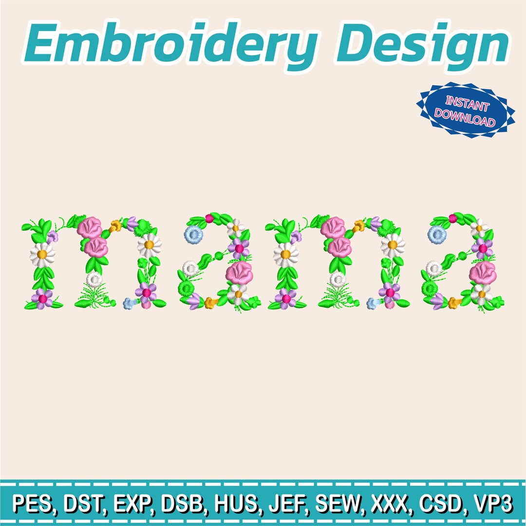 Floral Numbers Embroidery Design | Flower Number Pattern | Spring ...
