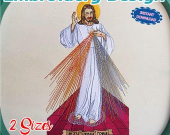 刺繍 3.85インチ イエスの聖心 | カトリックの宗教的シンボル