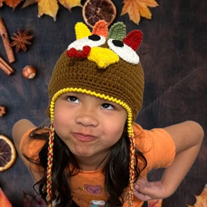 Handmade Crochet Turkey Hat: Thanksgiving, Halloween Costume