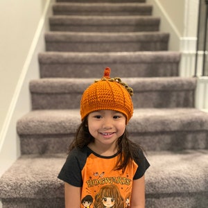 Crochet Pumpkin Baby Hat: Handmade Halloween Costume Beanie